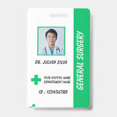 Custom Nurse ID Badge for Healthcare Employees バッジ (正面)