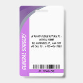 Custom Nurse ID Badge for Healthcare Employees バッジ (裏面)
