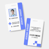 Custom Nurse ID Badge for Healthcare Employees バッジ (正面＆裏面)