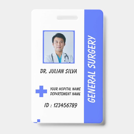 Custom Nurse ID Badge for Healthcare Employees バッジ (正面)