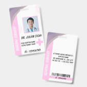 Custom Nurse ID Badge for Healthcare Employees バッジ (正面＆裏面)