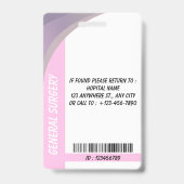 Custom Nurse ID Badge for Healthcare Employees バッジ (裏面)