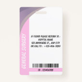 Custom Nurse ID Badge for Healthcare Employees バッジ (裏面)