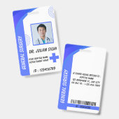 Custom Nurse ID Badge for Healthcare Employees バッジ (正面&裏面)