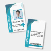 Custom Nurse ID Badge for Healthcare Employees バッジ (正面＆裏面)