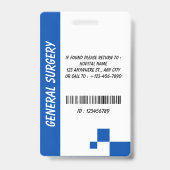 Custom Nurse ID Badge for Healthcare Employees バッジ (裏面)