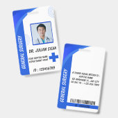 Custom Nurse ID Badge for Healthcare Employees バッジ (正面＆裏面)