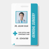 Custom Nurse ID Badge for Healthcare Employees バッジ (正面)