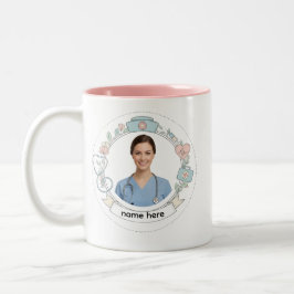 Custom Nurse Mug – Personalized Medical Gift ツートーンマグカップ
