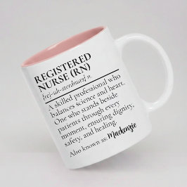 Custom Nurse RN Definition Mug Gift for RN Nurse  ツートーンマグカップ