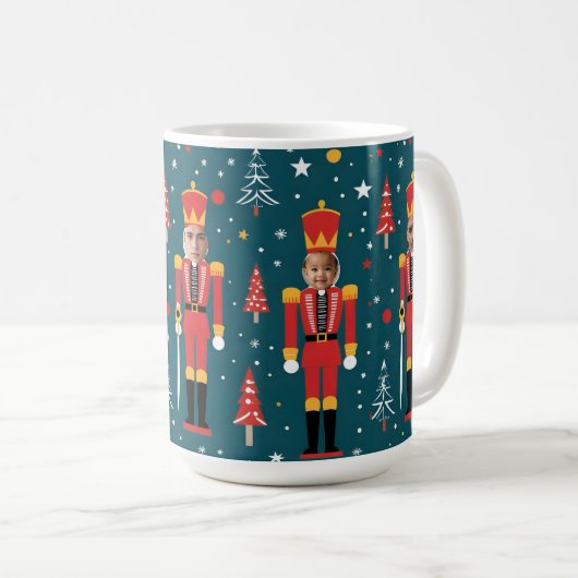 custom nutcracker 5 face photo Mug coffee cup コーヒーマグカップ (正面右)