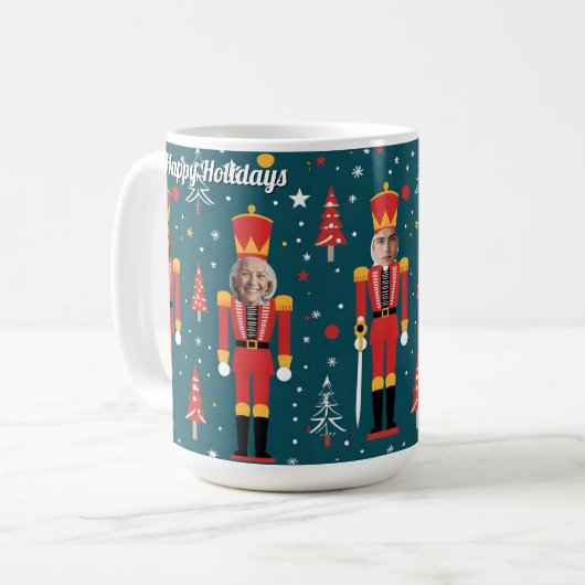 custom nutcracker 5 face photo Mug coffee cup コーヒーマグカップ (正面左)