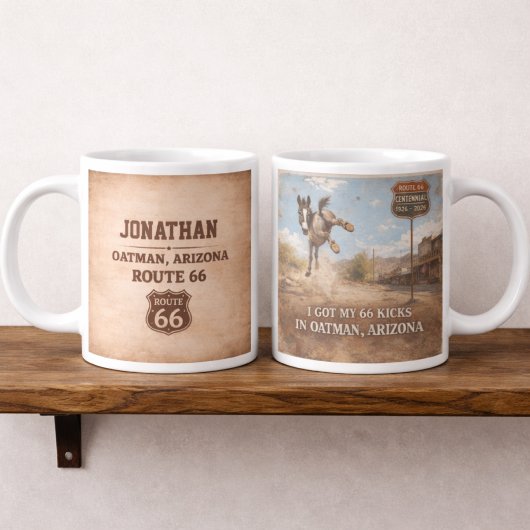 Custom Oatman Donkey Route 66 Centennial Gift ジャンボコーヒーマグカップ