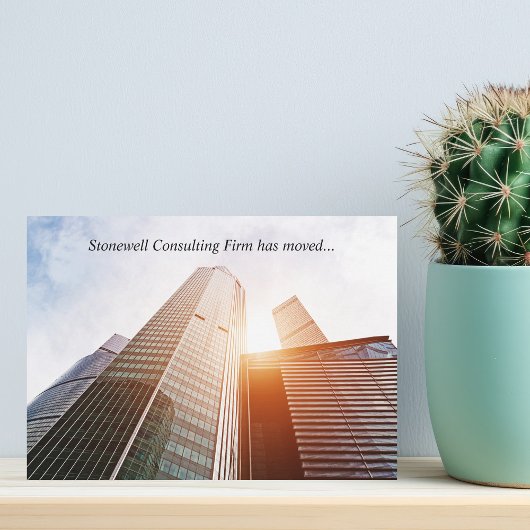 Custom Office Building Photograph Business Moving 案内状