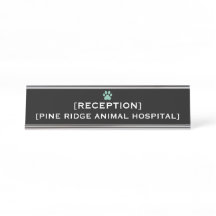Custom Office Reception Name Plate | VET & Medical
