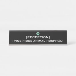 Custom Office Reception Name Plate | VET & Medical デスクネームプレート
