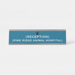 Custom Office Reception Name Plate | VET & Medical デスクネームプレート