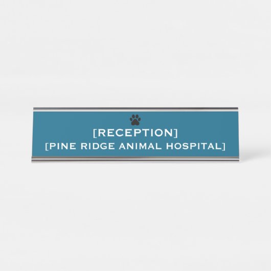Custom Office Reception Name Plate | VET & Medical デスクネームプレート (正面)
