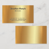 Custom Old Font Elegant Gold Emboss Effect 名刺 (正面/裏面)