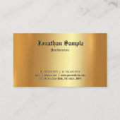 Custom Old Font Elegant Gold Emboss Effect 名刺 (正面)