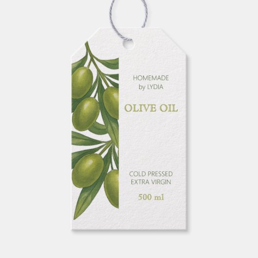 Custom Olive Oil Tag ギフトタグ (正面)