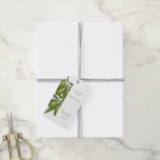 Custom Olive Oil Tag ギフトタグ (より糸付き)