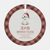 Custom One Jolly Goose December First Birthday ガラスオーナメント (裏面)