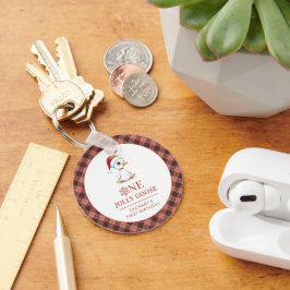 Custom One Jolly Goose December First Birthday キーホルダー