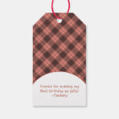 Custom One Jolly Goose December First Birthday ギフトタグ (裏面)