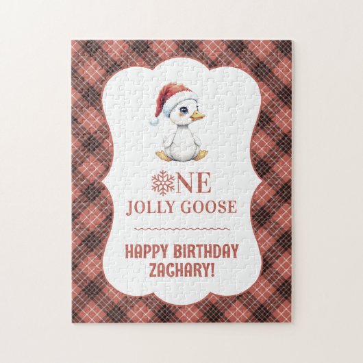 Custom One Jolly Goose December First Birthday ジグソーパズル (縦)