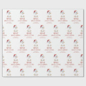 Custom One Jolly Goose December First Birthday ラッピングペーパー (フラット)