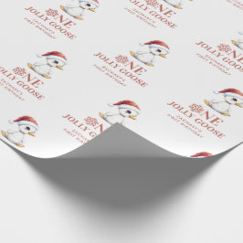 Custom One Jolly Goose December First Birthday ラッピングペーパー