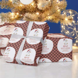 Custom One Jolly Goose December First Birthday ラッピングペーパー