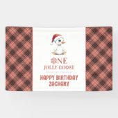 Custom One Jolly Goose December First Birthday 横断幕 (横)