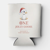 Custom One Jolly Goose December First Birthday 缶クーラー (正面)