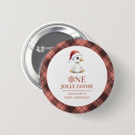 Custom One Jolly Goose December First Birthday 缶バッジ (正面&裏面)