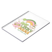 Custom One Lucky Mama Cute Retro Groovy ノートブック (左側)