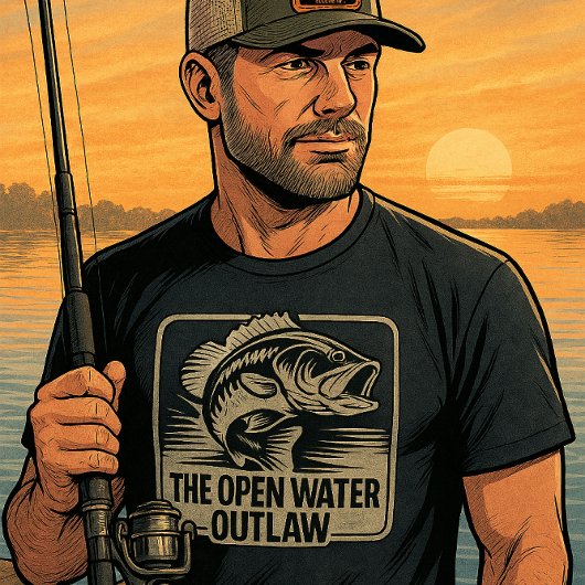 Custom Open Water Bass Outlaw Tシャツ