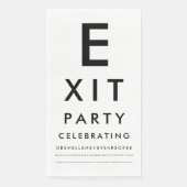Custom Optometrist Reading Test Retirement Party (正面)