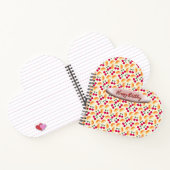 Custom Orange Floral Cherry Pattern ノートブック (内部)