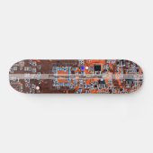 Custom Orange PCB Circuit Board for IT Pros スケートボード (横)