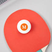 Custom Orange White Monogrammed Table Tennis Beer 卓球ボール