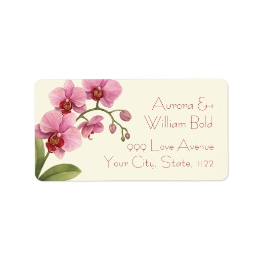 Custom Orchid Address Labels ラベル (正面)