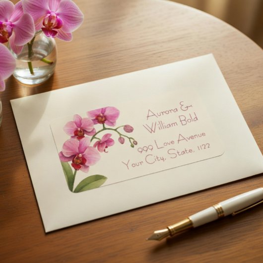 Custom Orchid Address Labels ラベル