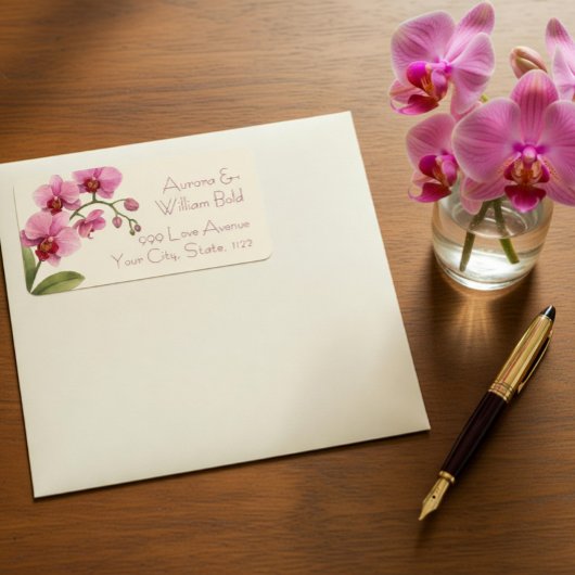 Custom Orchid Address Labels ラベル