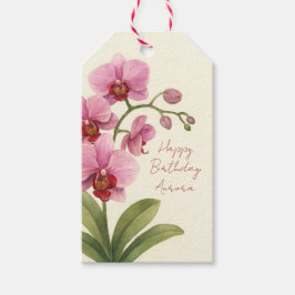 Custom Orchid Floral Gift Tag ギフトタグ