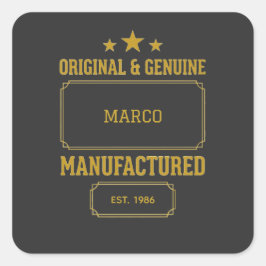 Custom Original & Genuine Birthday スクエアシール