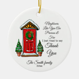 custom ornament for neighbor couple - families セラミックオーナメント