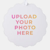 Custom Ornament | Photo, Name & Family Keepsake オーナメントカード (裏面)