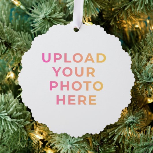 Custom Ornament | Photo, Name & Family Keepsake オーナメントカード (インサイチュ (木))